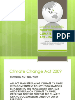 Salient Features: Philippine Climate Change ACT - RA 9729