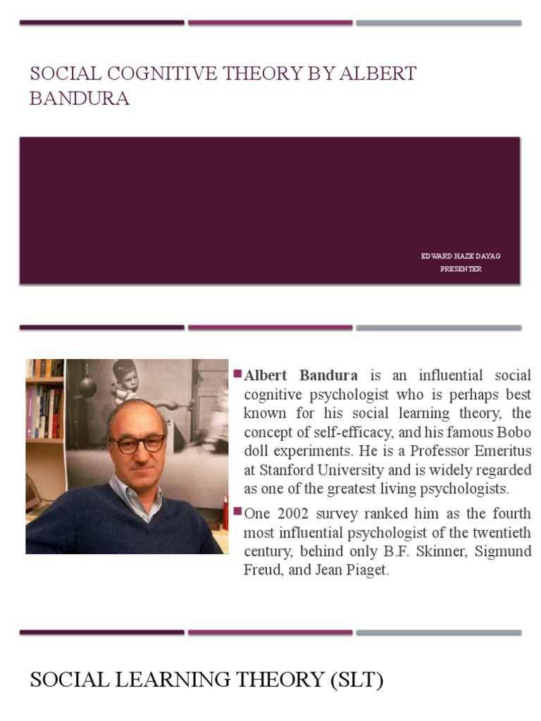 Social Cognitive Theory by Albert Bandura | PDF | Imitation | Reinforcement