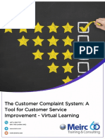 The Customer Complaint System: A Tool For Customer Service Improvement - Virtual Learning