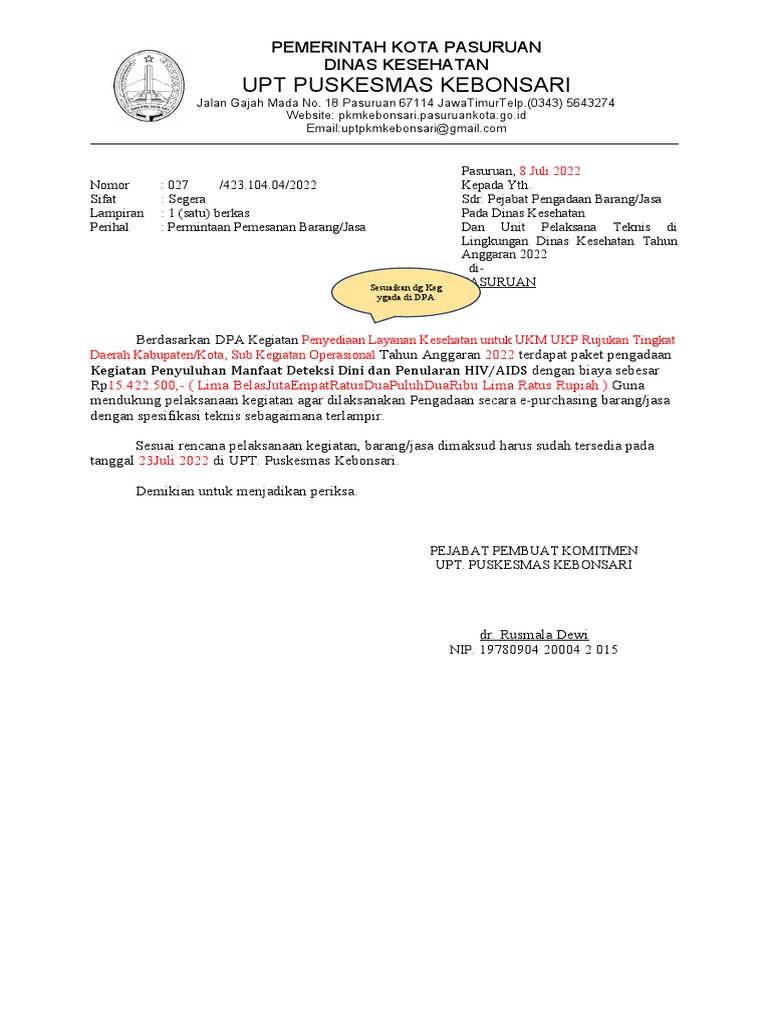 Surat Permohonan Ppk Ke Ppbj Pdf