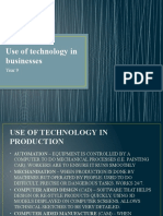 Use of Technology in Businesses - Y9