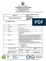 Department of Education: Quality Form Learning Program Proposal Name of Office