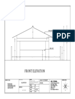 Front Elevation: Area Statement Elevetion Proposed Container Cafe at Vellore