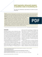 Use of New WHO Child Growth Standards To Assess How Infant Malnutrition Relates To Breastfeeding and Mortality