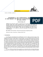 Geometrical and Astronomical References in The Project of The Two Main Pyramid'S Complexes of Giza, Egypt