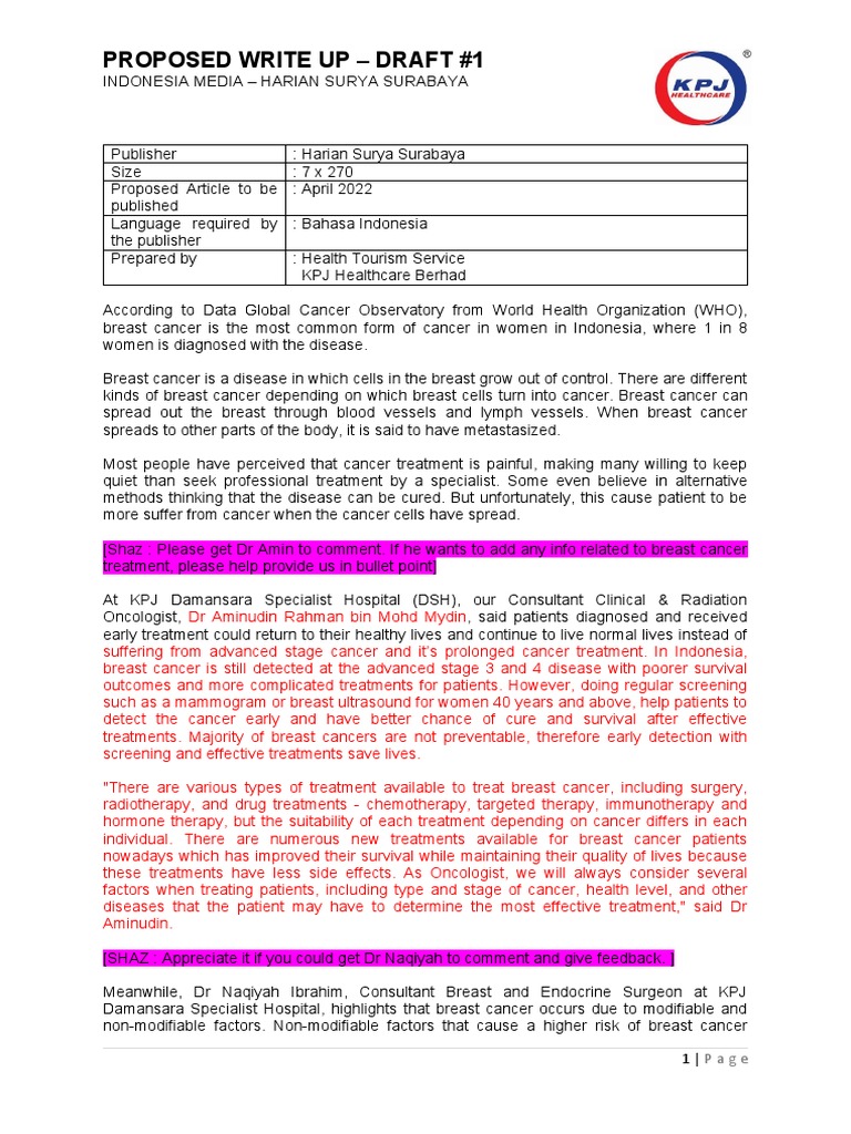 Breast Cancer Indonesia | PDF | Cancer | Breast Cancer