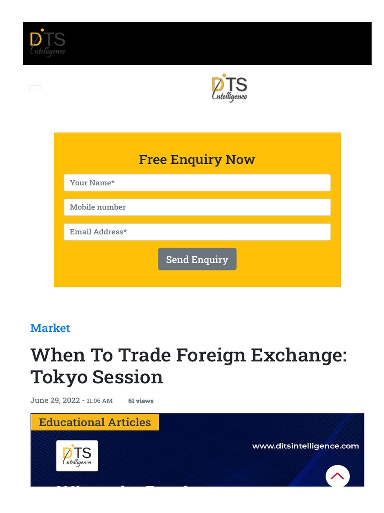 Trading Insights for the Tokyo Session | PDF | Foreign Exchange Market ...