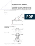 Problems Involving Angle of Elevation and Depression