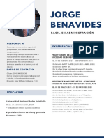 CV - Benavides Saavedra Jorge Luis - Bachiller en Administración