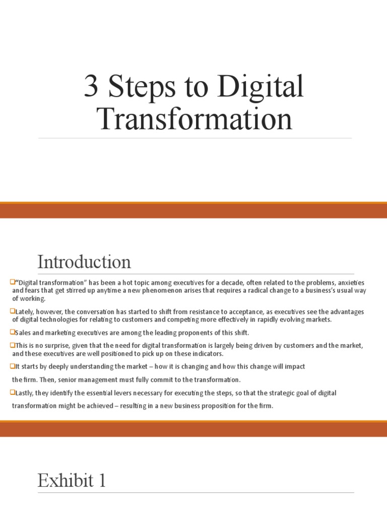 3 Steps To Market Driven Digital Transformation | PDF | Internet Of ...