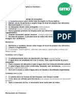 Check List - Serviços de Alimentação