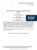 Working Paper Series: How Important Is Design For The Automobile Value Chain?