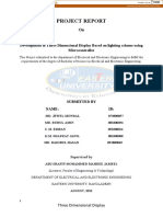 Project Report: Development of Three Dimensional Display Based On Lighting Scheme Using Microcontroller