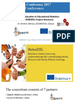 Teacher Education in Educational Robotics - The ROBOESL Project Discourse