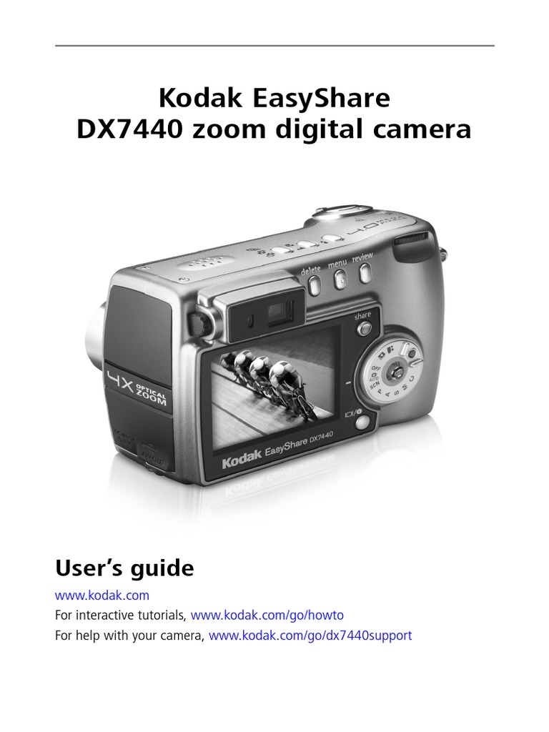 Kodak Easyshare Dx7440 Zoom Digital Camera User