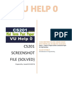 cs201 Midterm Solved Papers With Screenshots Waqar File Solved by Jawad