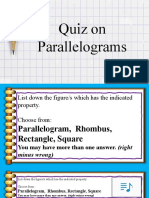 Quiz On Parallelogram