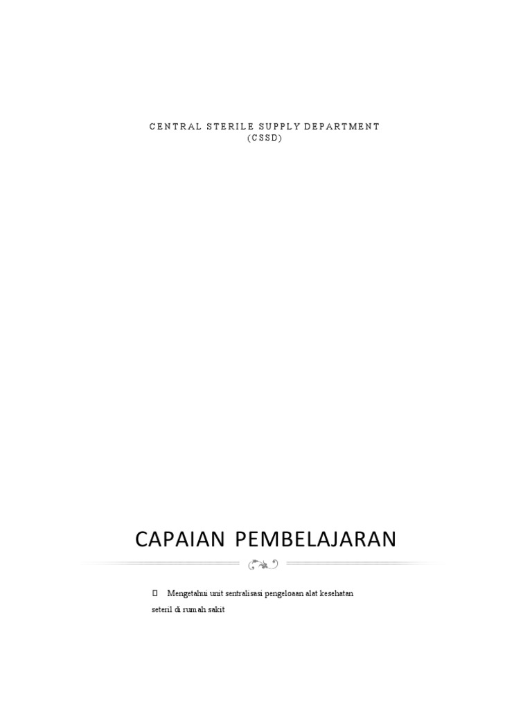 Central Sterile Supply Department PDF
