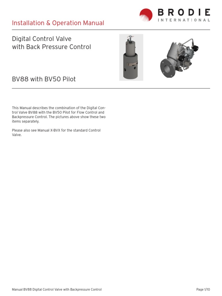 BV88 Digital Control Valve Manual | PDF | Valve | Electromagnetic ...