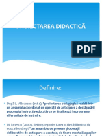 PROIECTAREA DIDACTICĂ