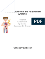 Pulmonary Embolism and Fat Embolism Syndrome