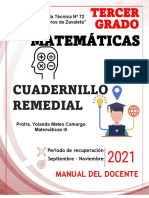 3° Matematicas - Cuadernillo Remedial - Docente