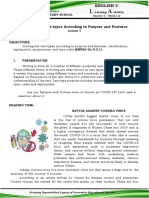 Distinguish Text-Types According To Purpose and Features: Buli Elementary School Earning Ctivity