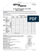 Válvulas de Interrupción de Fuelle BSA y BSAT-Hoja Técnica