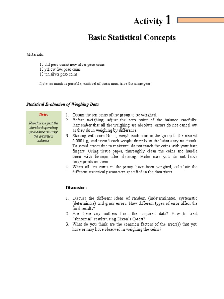 Understanding Counting by Weighing | PDF | Statistics | Errors And ...