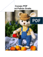 Granjero Conejo PDF Amigurumi Patrón Gratis