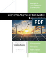 Economic Analysis of Renewable Energy Sector