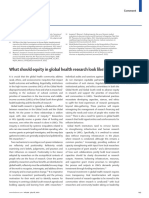 What Should Equity in Global Health Research Look Like?: Comment