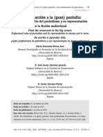 De La Redacción A La (Gran) Pantalla:: Roles Profesionales Del Periodismo y Su Representación en La Ficción Audiovisual