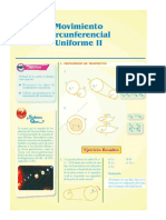 Movimiento Circunferencial Uniforme Ii Ejercicios Resueltos de Fisica de Quinto Año de Secundaria Con Teoria y Ejemplos Descarga Gratis PDF PDF Gratis