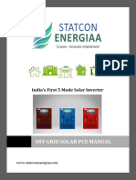 OFF Grid Solar PCU Manual: India's First 5 Mode Solar Inverter