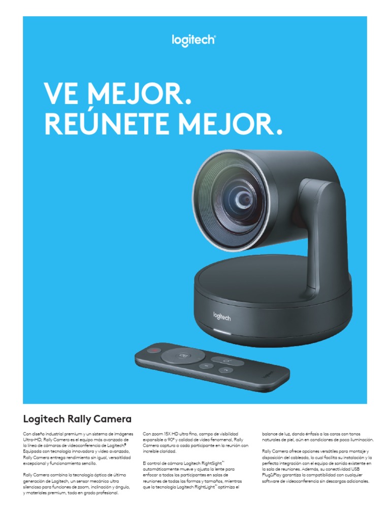 Logitech Rally Cámara PTZ para Videoconferencias 4K UltraHD