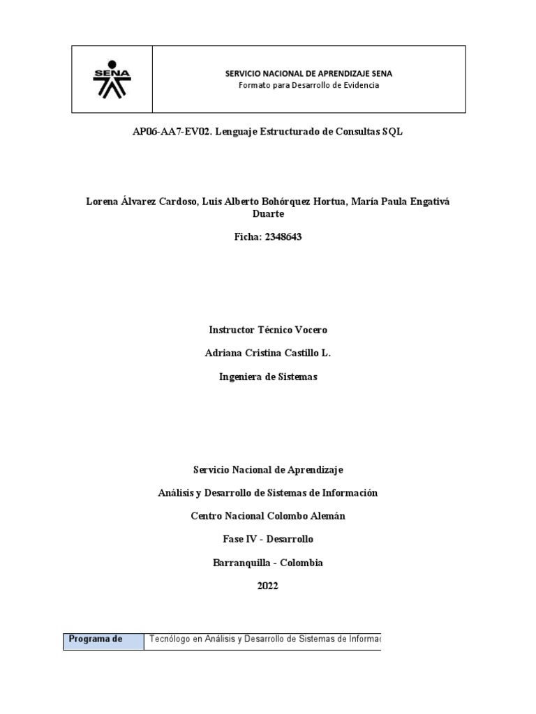 SQL para Desarrollo de Software | PDF | Bases de datos | SQL