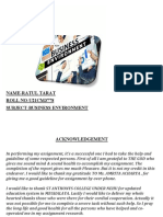 Ratul Tarat Business Environment Report 2021