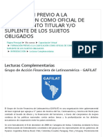 FORMACION - Lecturas Complementarias - Grupo de Acción Financiera de Latinoamérica - GAFILAT