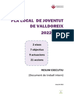 Resum Executiu Pla Local de Joventut de Valldoreix 2022-25