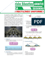 Movimiento Rectilíneo Uniforme para Segundo Grado de Secundaria