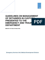 Guidelines On Management of Patients in Police Custody 1