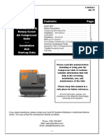 Contents: C10 (T) (TD) C15 (T) (TD) C15VSD (T) (TD) Rotary Screw Air Compressor Units - Installation and Start-Up Data