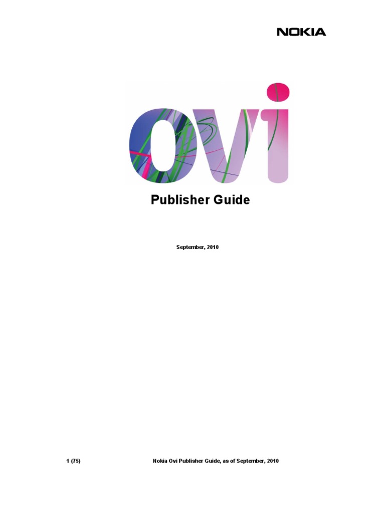 Nokia Ovi Publisher Guide 2010 | PDF | Icon (Computing) | File Format