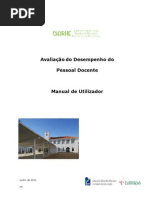 Manual de Utilizador - Avaliação do Desempenho do Pessoal Docente