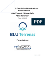 Memoria Descriptiva Anteproyecto Infraestructura Hidro Sanitaria Blue Terrenas