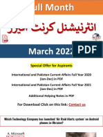 International Current Affairs March 2022