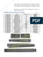 Available Models of Catalyst 2960 Switch