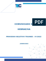 #01comunicado 01 - Processo Seletivo Trainee Sebrae NA 01-2022