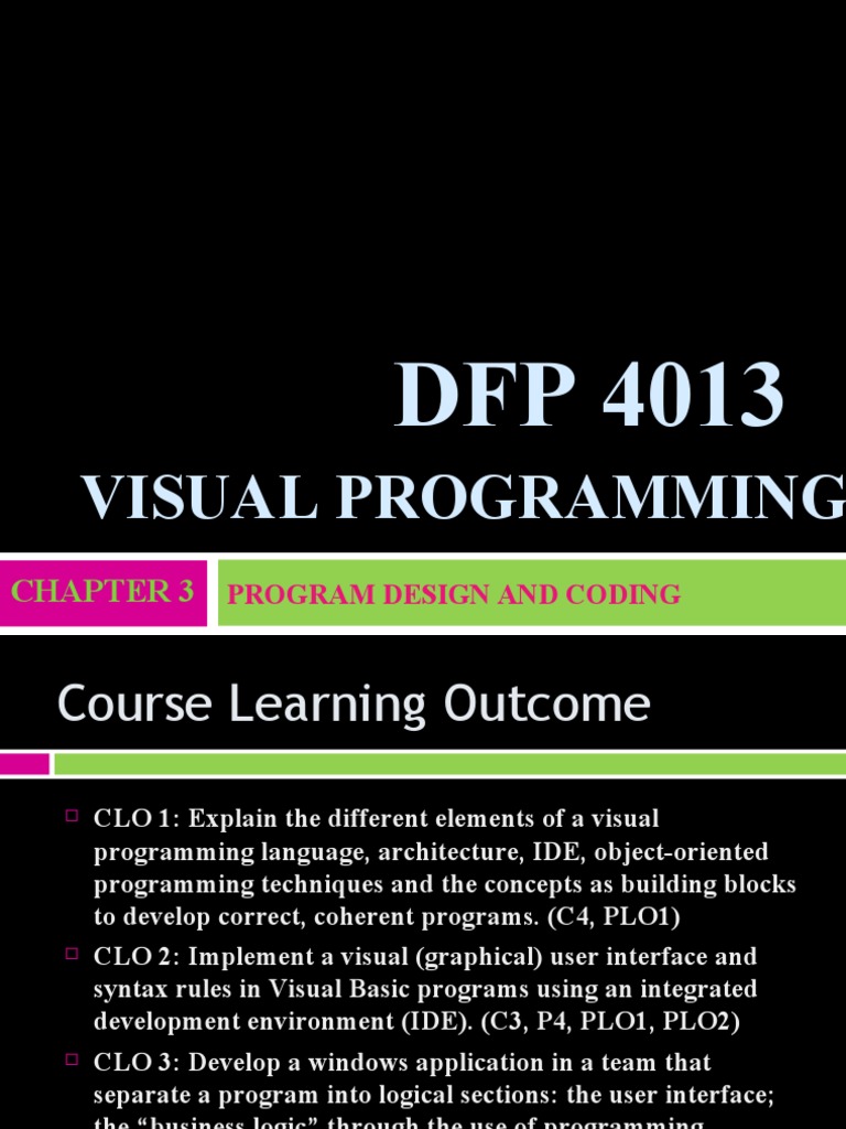 Chapter 3 Program Design and Coding Part 1 | PDF | Subroutine ...
